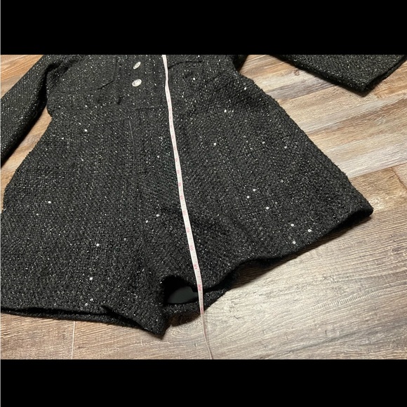 NWOT LN MAJE Black Tweed Romper FR 40 8 M - Picture 8 of 12